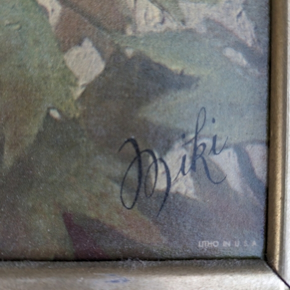 Vintage 1962 Miki Big Eye "Left Out" Framed Print 18 Inches x 9 Inches - Picture 4 of 6